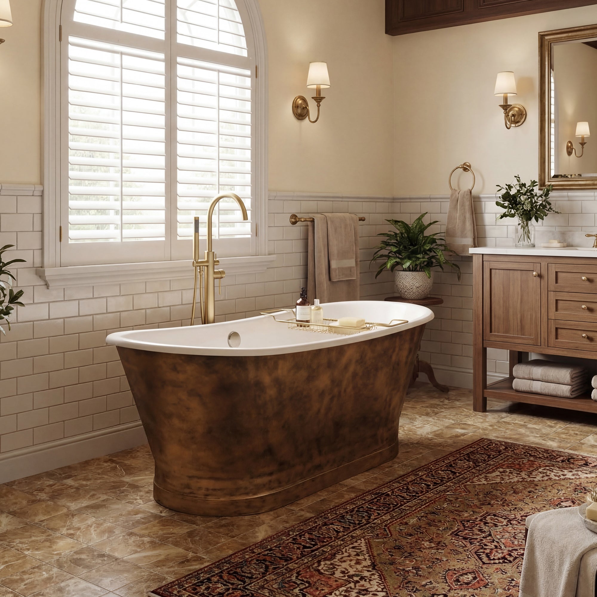 freestanding-copper-ceramic-soaking-tub