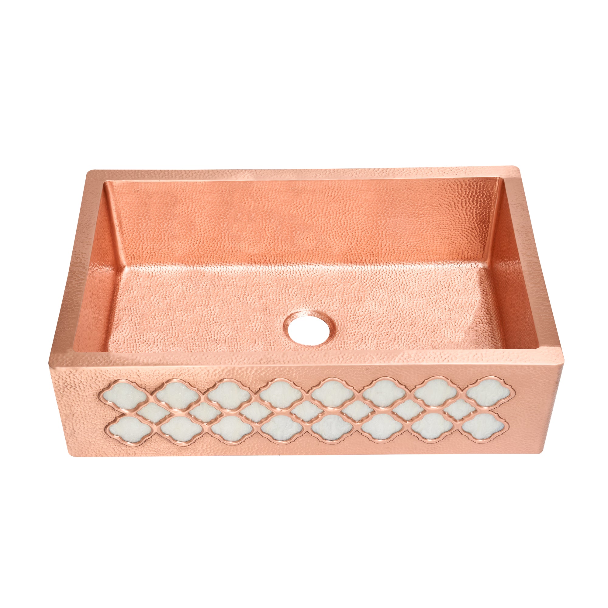 hammered_copper_kitchen_sink_farmhouse_apron_front_large_single_bowl