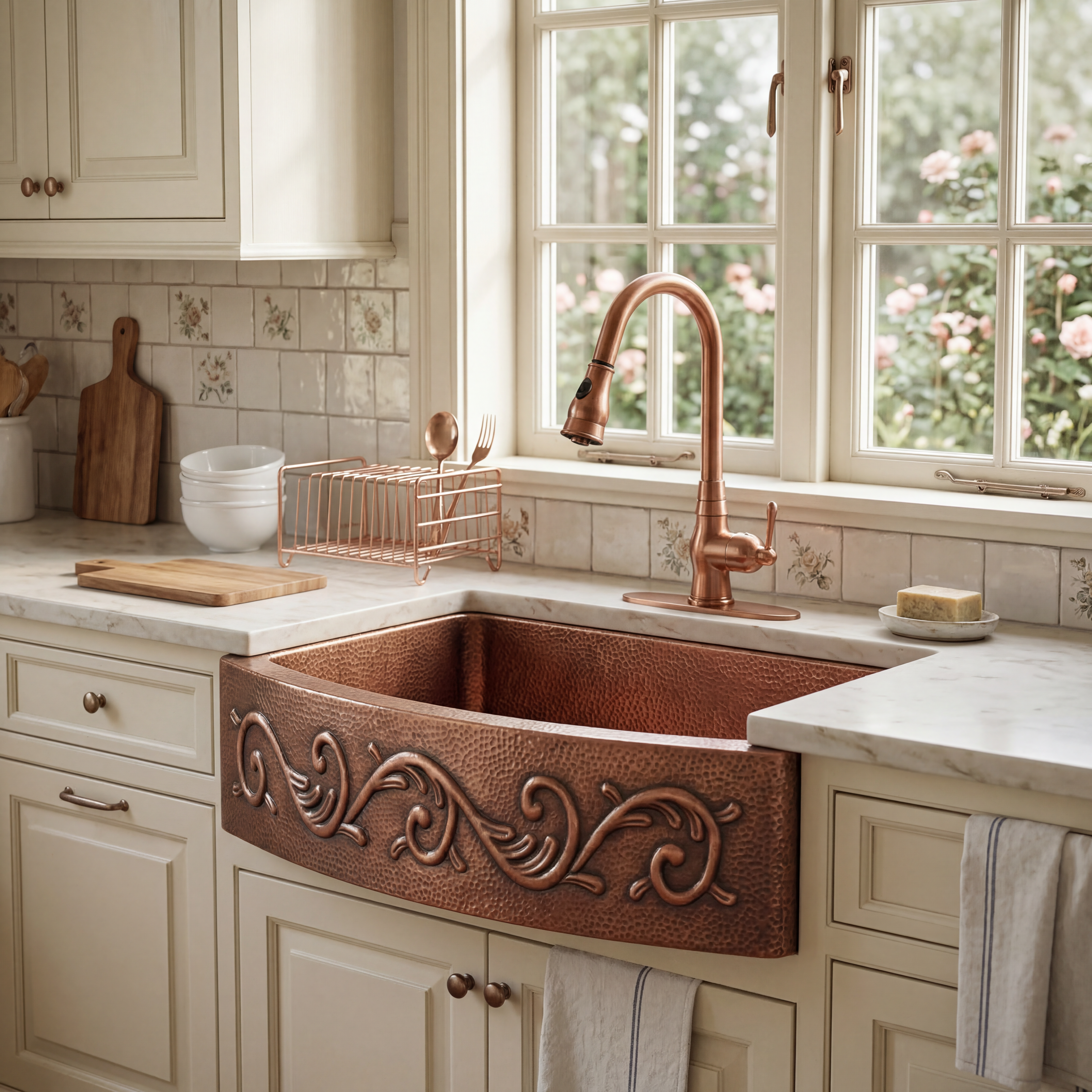 handmade-copper-hammered-sink