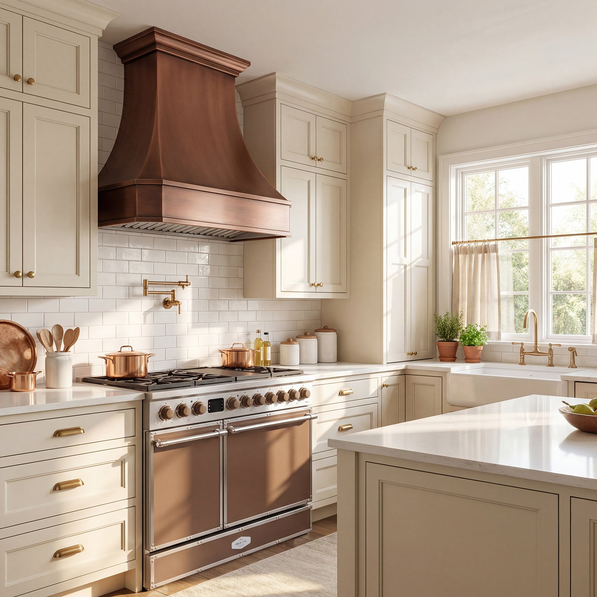 Akicon Handmade Copper Range Hood Premium Kitchen Ventilation