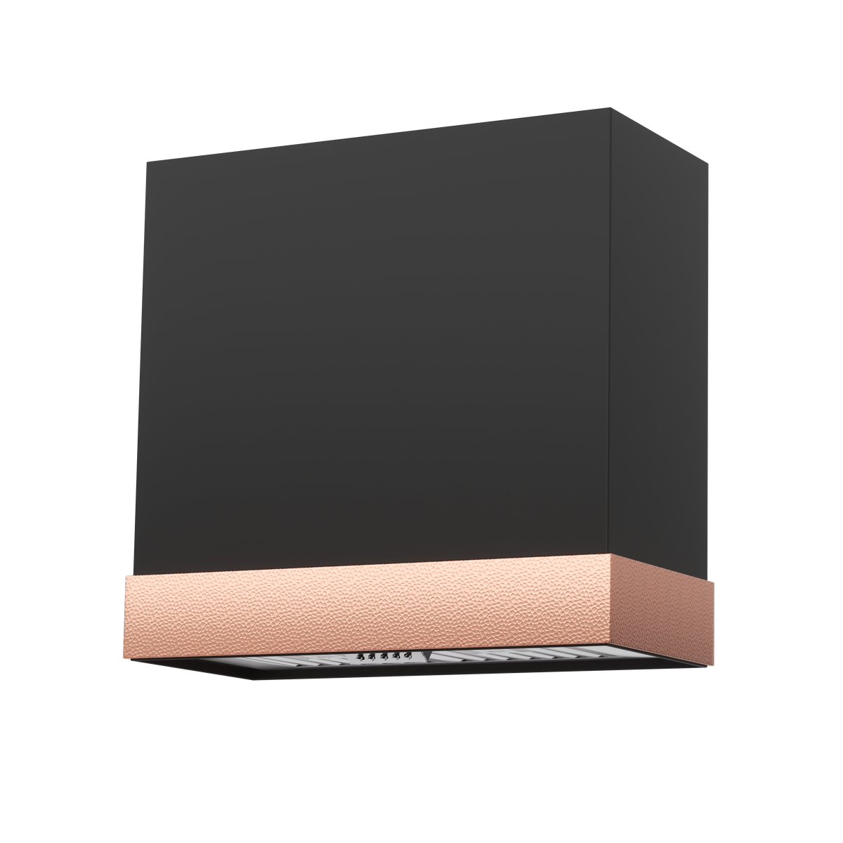 30" Architectural-Band Stainless Steel Range Hood with Copper Trim