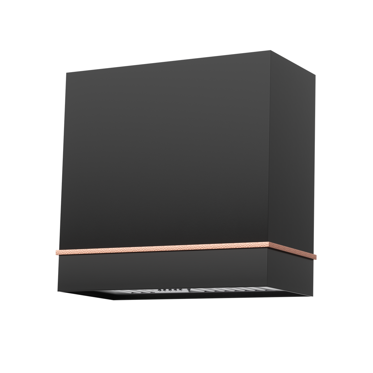 30" Single-Band Stainless Steel Range Hood with Copper Trim