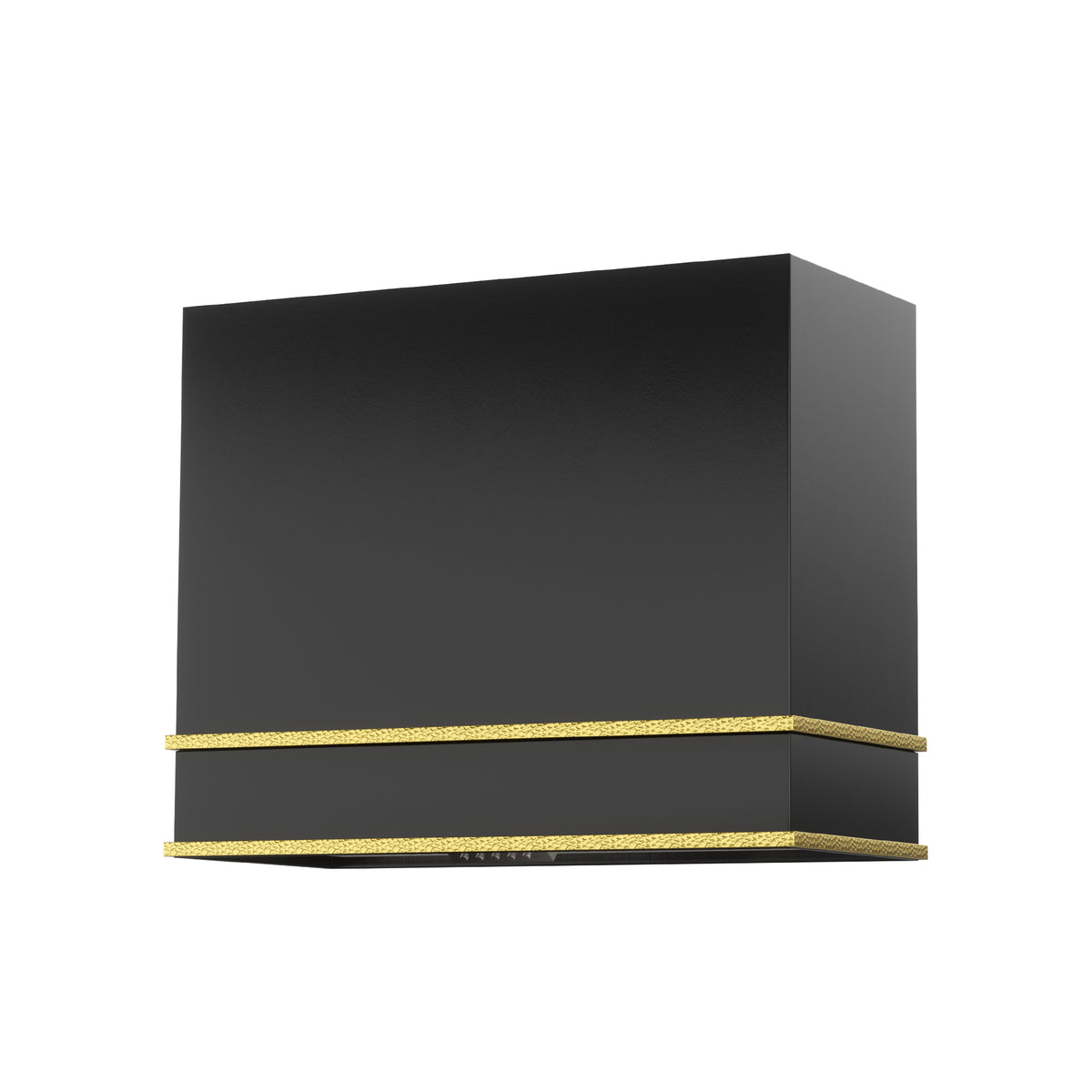 36" Double-Band Stainless Steel Range Hood with Copper Trim