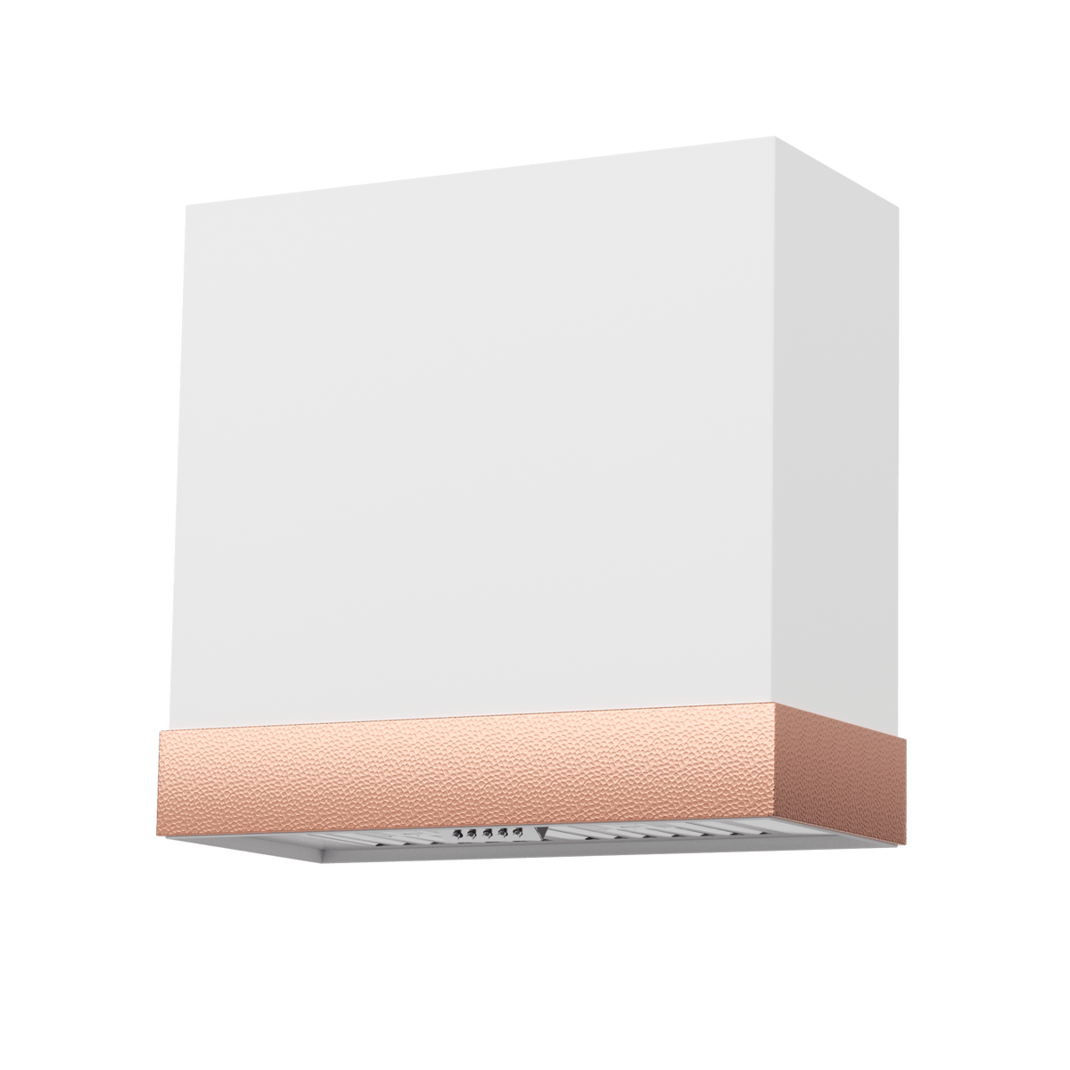 30" Architectural-Band Stainless Steel Range Hood with Copper Trim