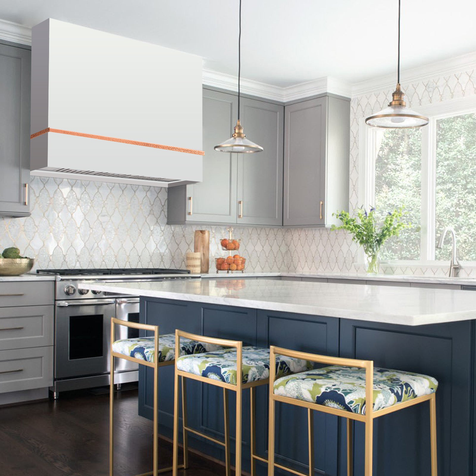 white_custom_range_hood_trimmed_wall_mount_36inch