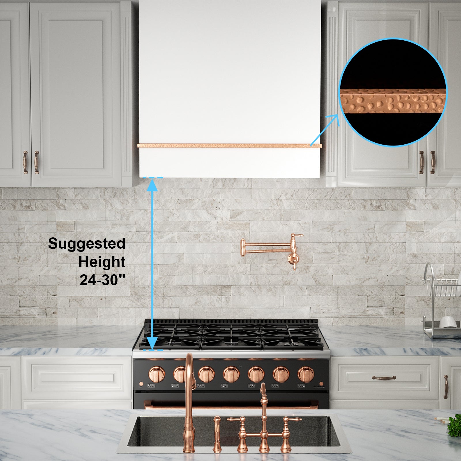 white_range_hood_with_trim_classic_kitchen_36inch