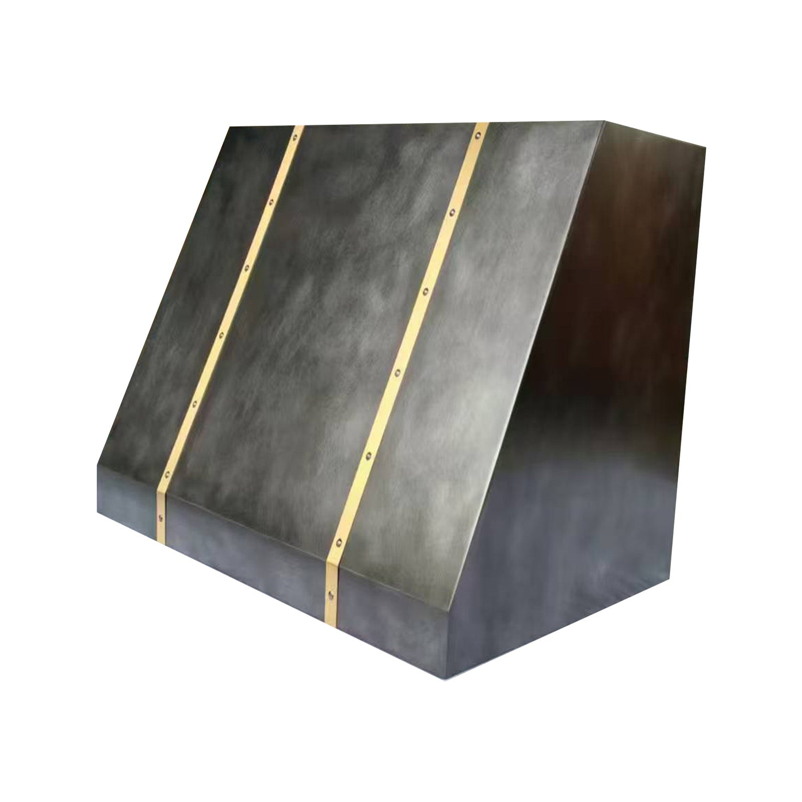 black stainless steel range hood