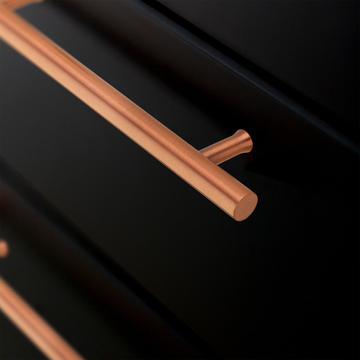 Akicon 5 Inch Hole Center Copper Kitchen Cabinet Handles 100% Solid Brass Drawer Pulls AK01932-C