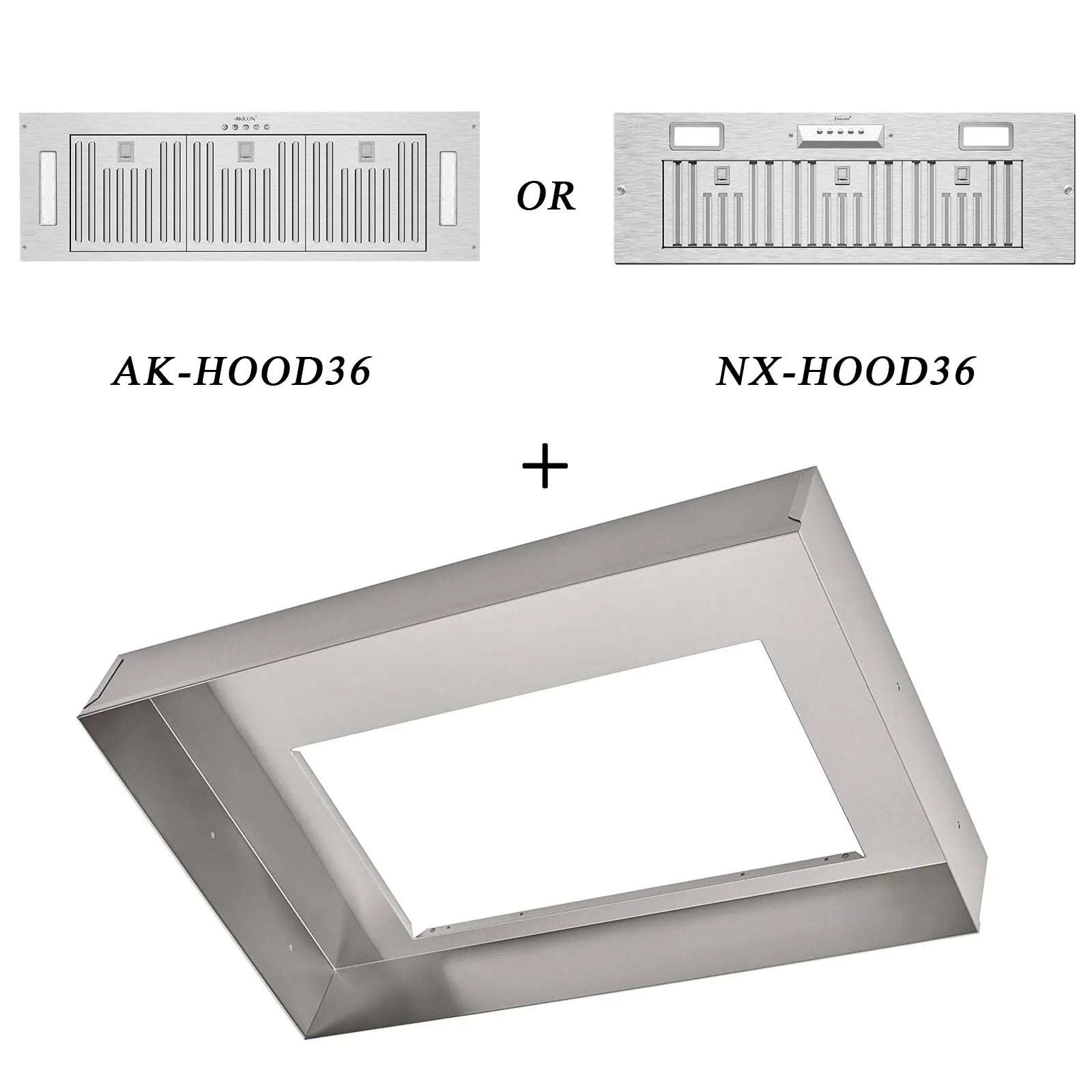 Custom Rustic Range Hood, Reclaimed Barn Wood Vent Hood with Insert Ventilator & Decorative Molding Trim, Modern A Series