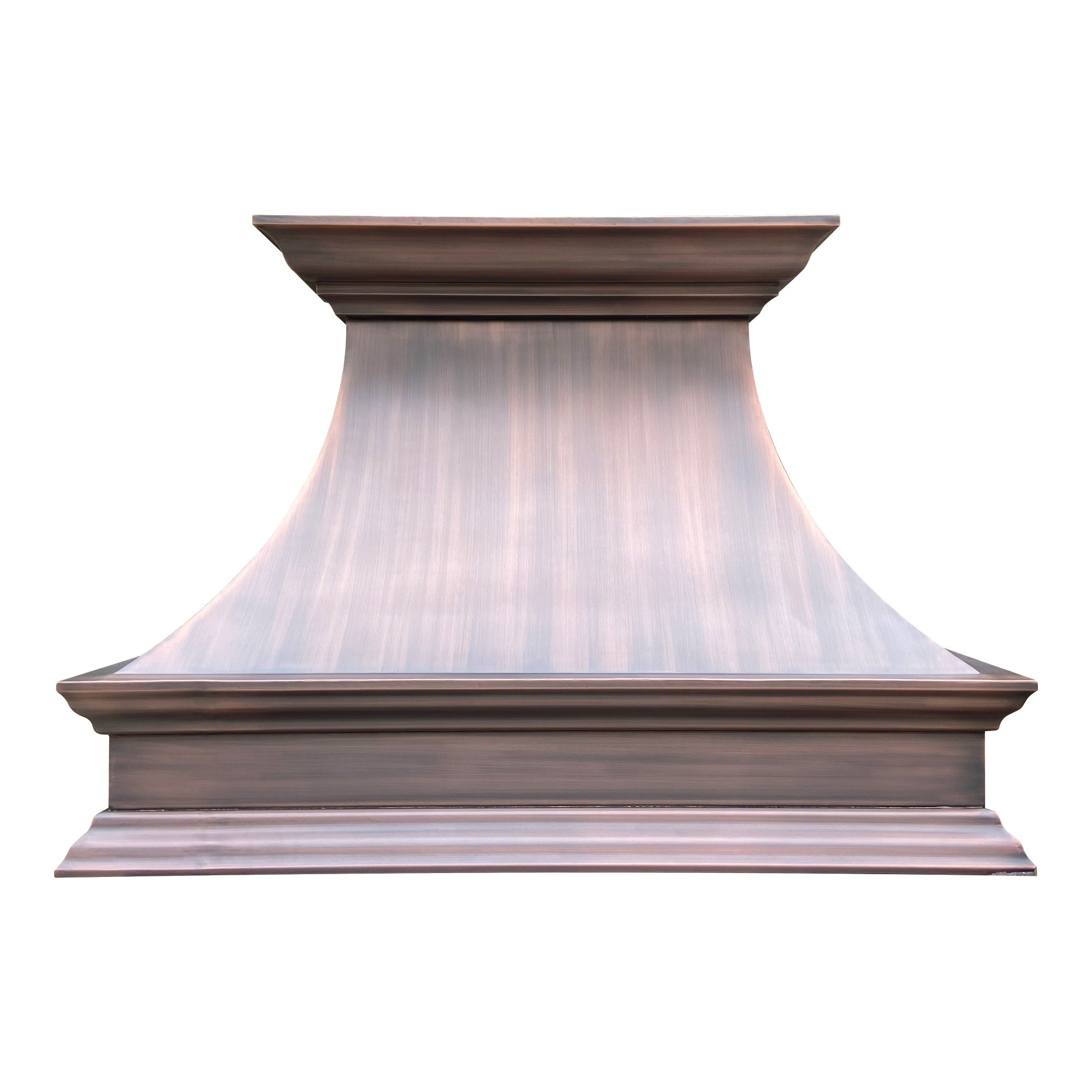 Designer copper range hood