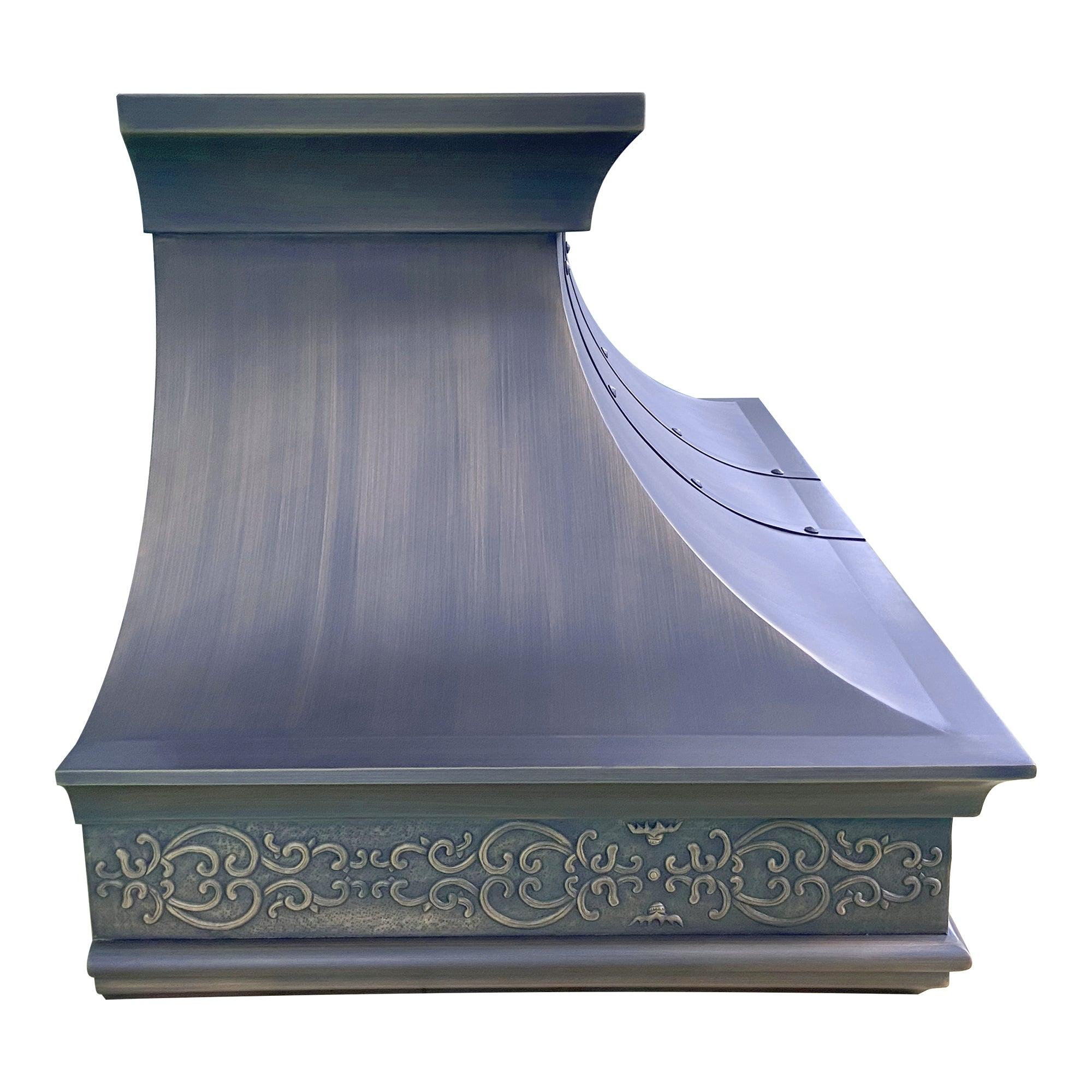 Antique copper range hood