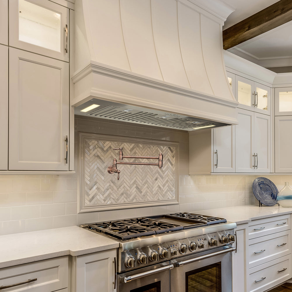 36“ Range Hood Insert, 600 CFM Built-in Stainless Steel Kitchen Hood w