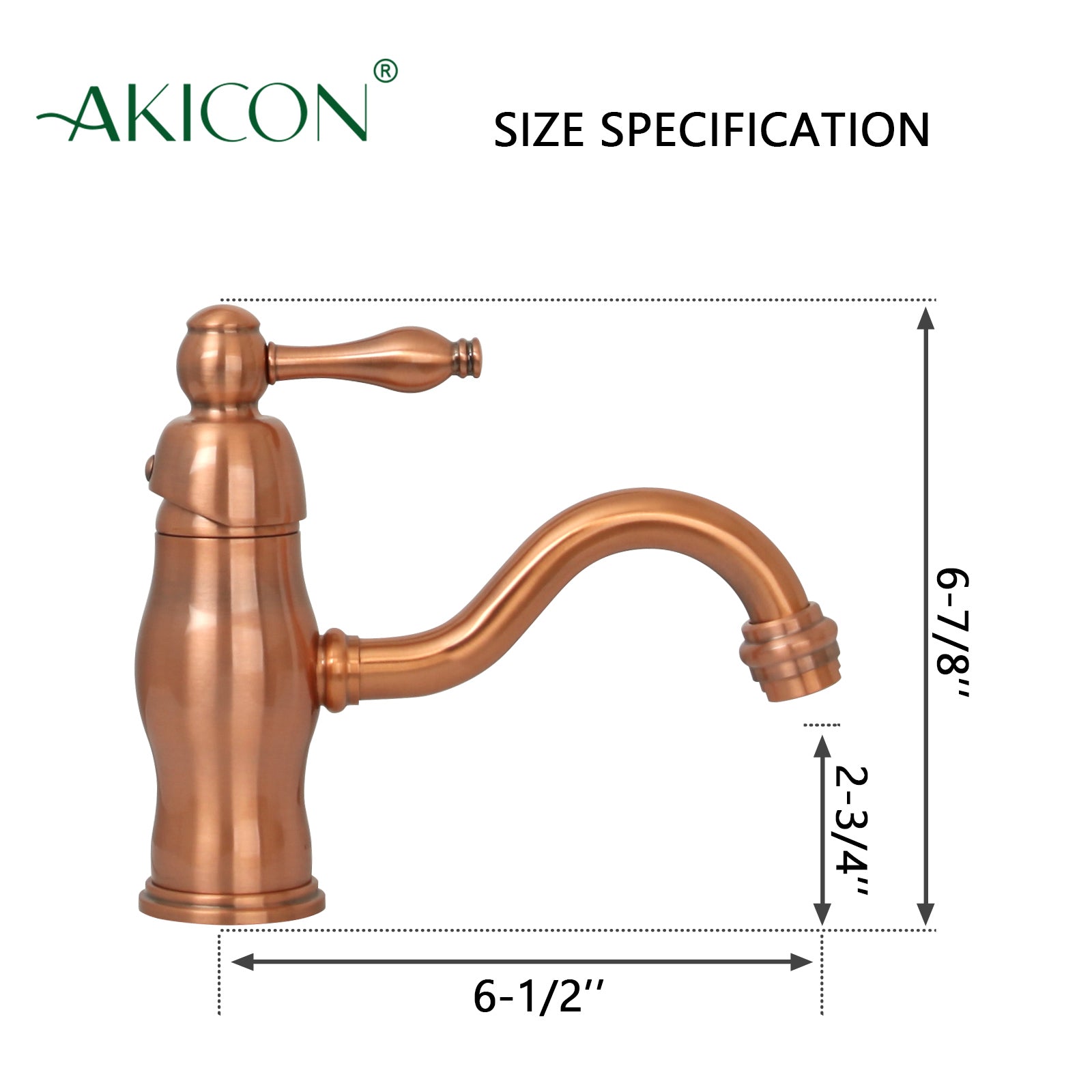 One-Handle Copper Bathroom Sink Faucet - AK40118-C