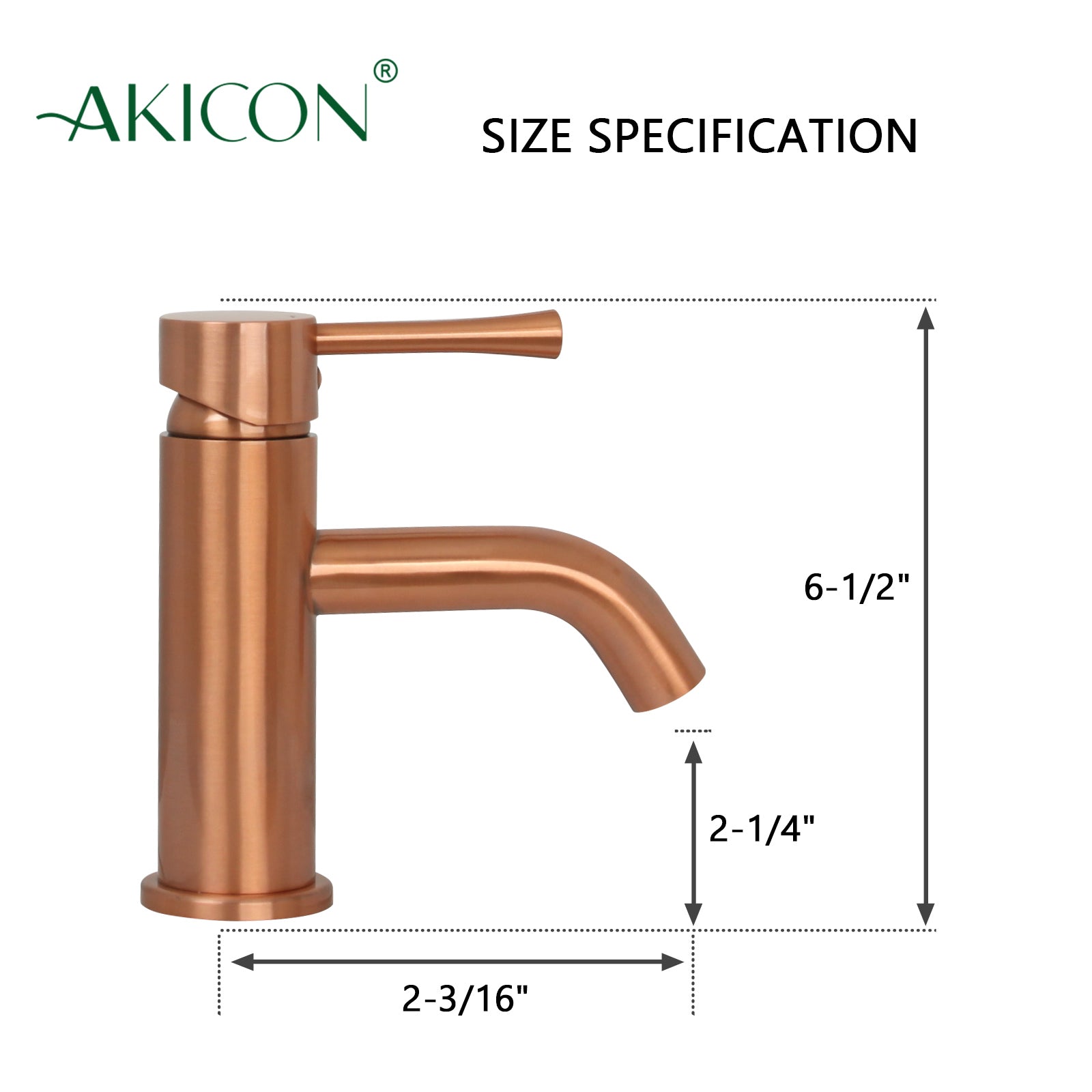 One-Handle Copper Bathroom Sink Faucet - AK40166C