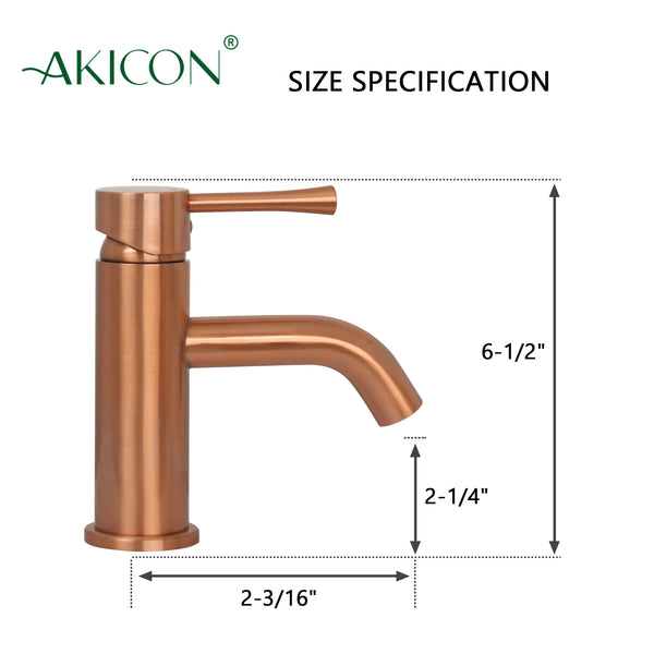 One-Handle Copper Bathroom Sink Faucet - AK40166C