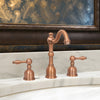 Two-Handle Copper Widespread Bathroom Sink Faucet