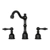 Two-Handle Copper Widespread Bathroom Sink Faucet
