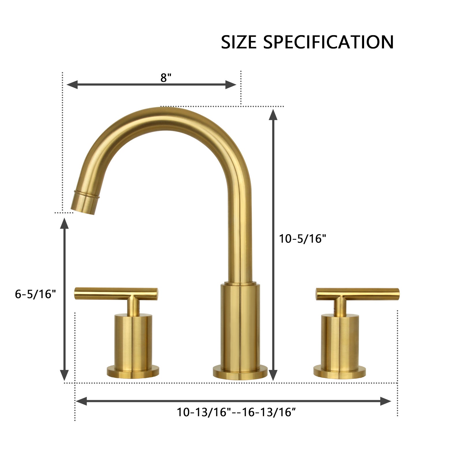 Two-Handle Copper Widespread Bathroom Sink Faucet - AK41566BTG