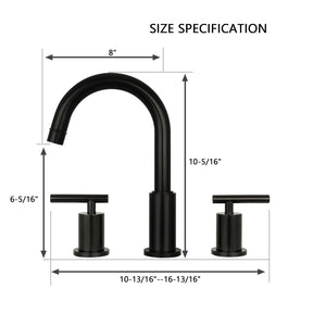 Two-Handle Copper Widespread Bathroom Sink Faucet - AK41566MB