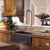 Copper Pre-Rinse Spring Kitchen Faucet, Single Level Solid Brass Kitchen Sink Faucets with Pull Down Sprayer