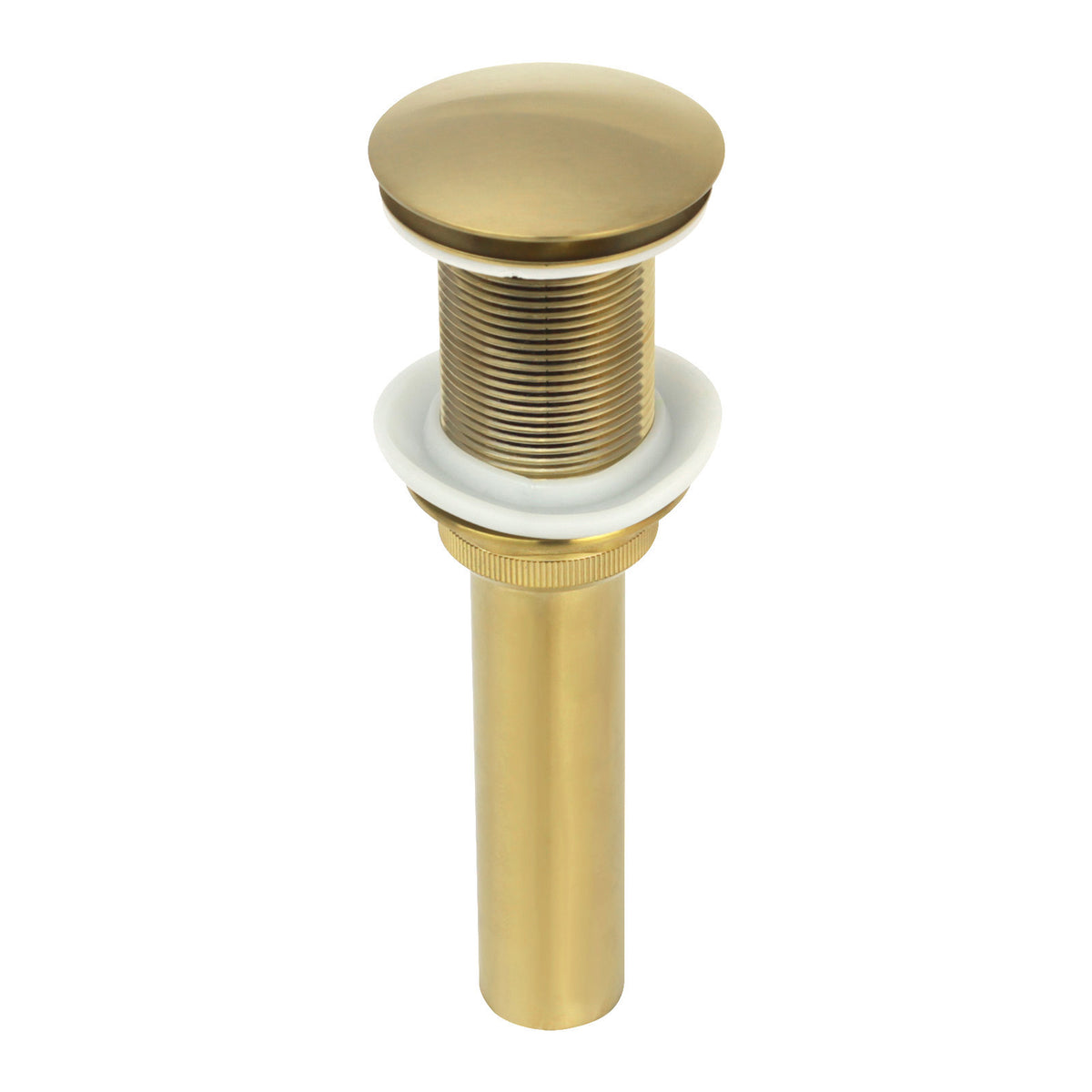 Brass Bathroom Sink Drain Assembly Brushed Gold Push Button Without ...