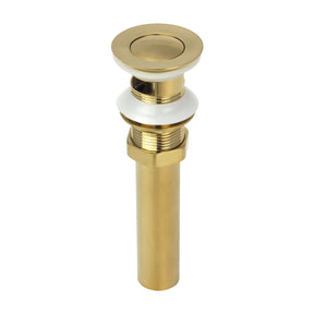 Brushed Gold Pop up Drain Stopper With Overflow - AK82003BTG