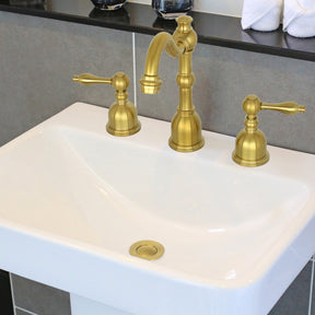 Brushed Gold Pop up Drain Stopper With Overflow - AK82003BTG