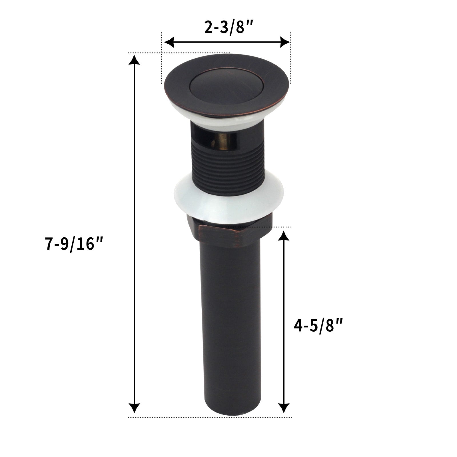 Oil Rubbed Bronze Pop up Drain Stopper With Overflow - AK82003ORB