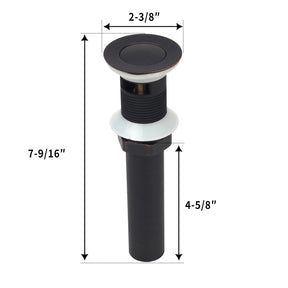 Oil Rubbed Bronze Pop up Drain Stopper With Overflow - AK82003ORB