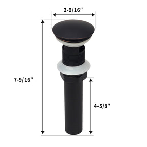 Oil Rubbed Bronze Pop up Drain Stopper With Overflow - AK82011ORB