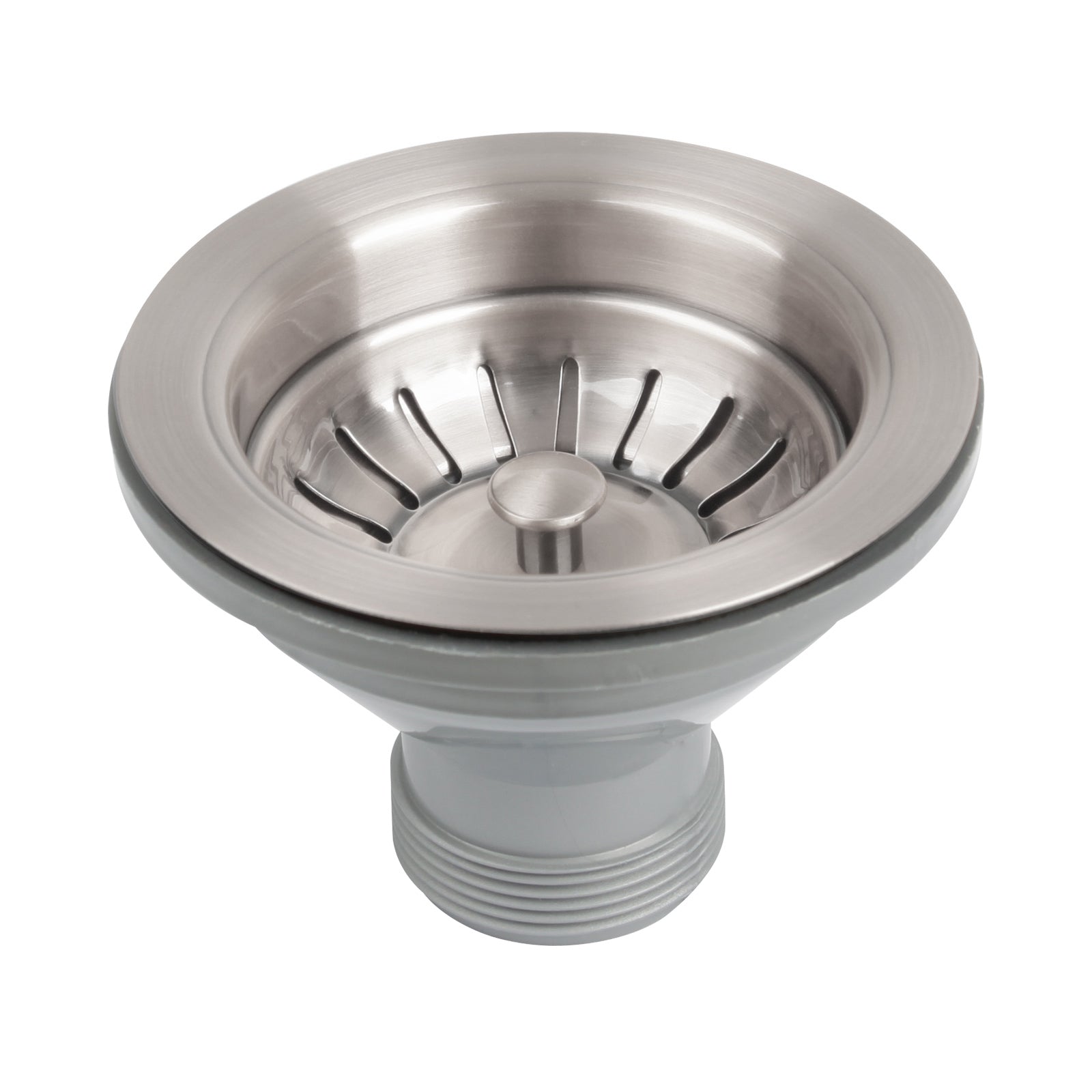 Brushed Nickel Kitchen Sink Stopper Replacement for 3-1/2 Inch Standard Strainer Drain - AK82102BN