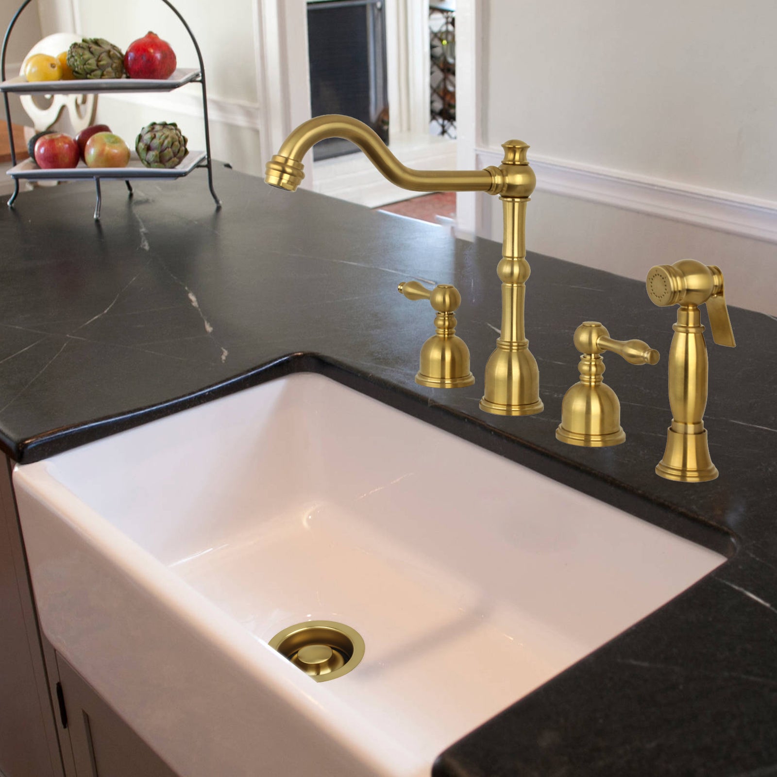 Brushed Gold Kitchen Sink Garbage Disposal Flange Stopper - AK82201BTG