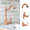 One-Handle Copper Widespread Kitchen Bar Faucet - AK96118P1
