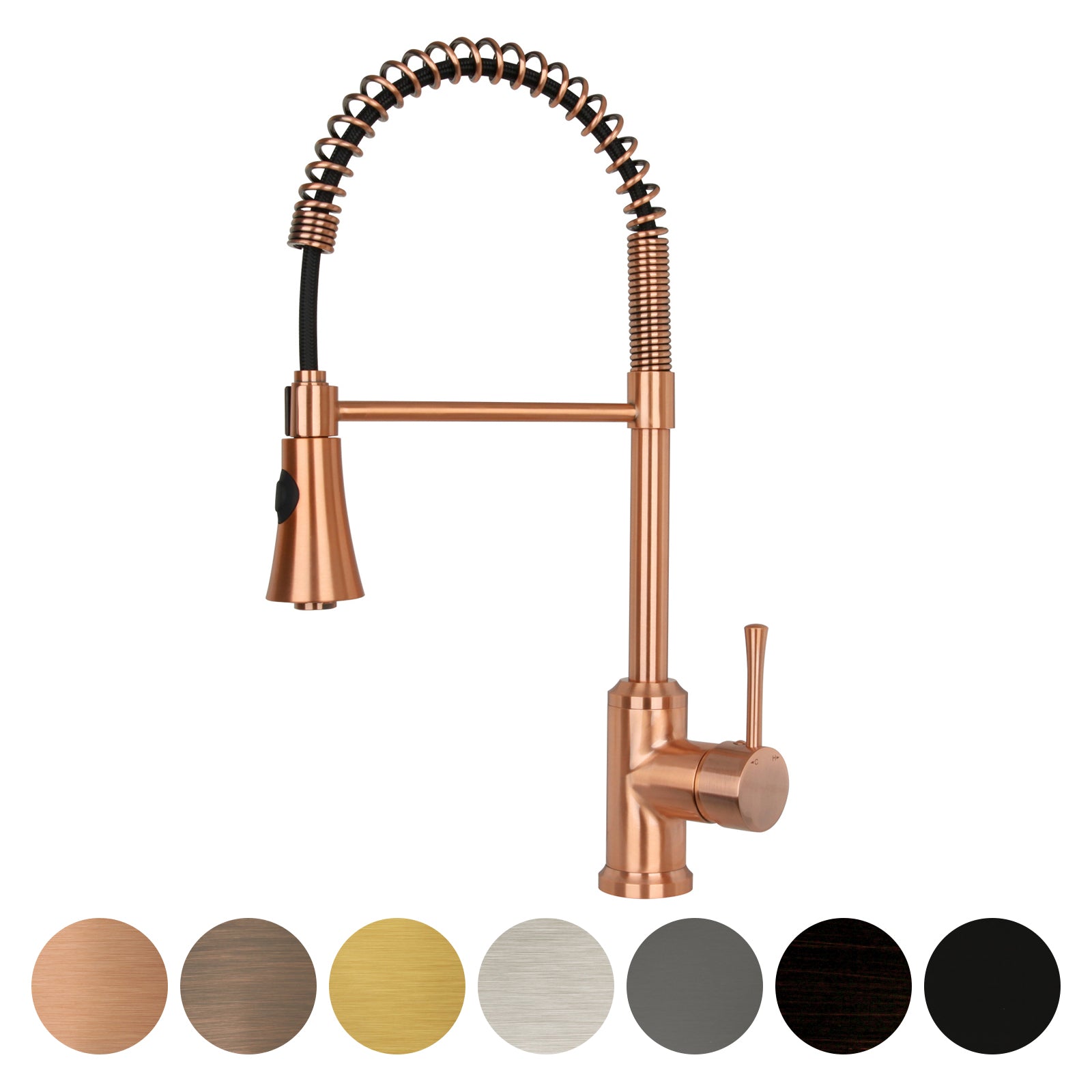 OneHandle PreRinse Spring Copper Kitchen Faucet AK96566C