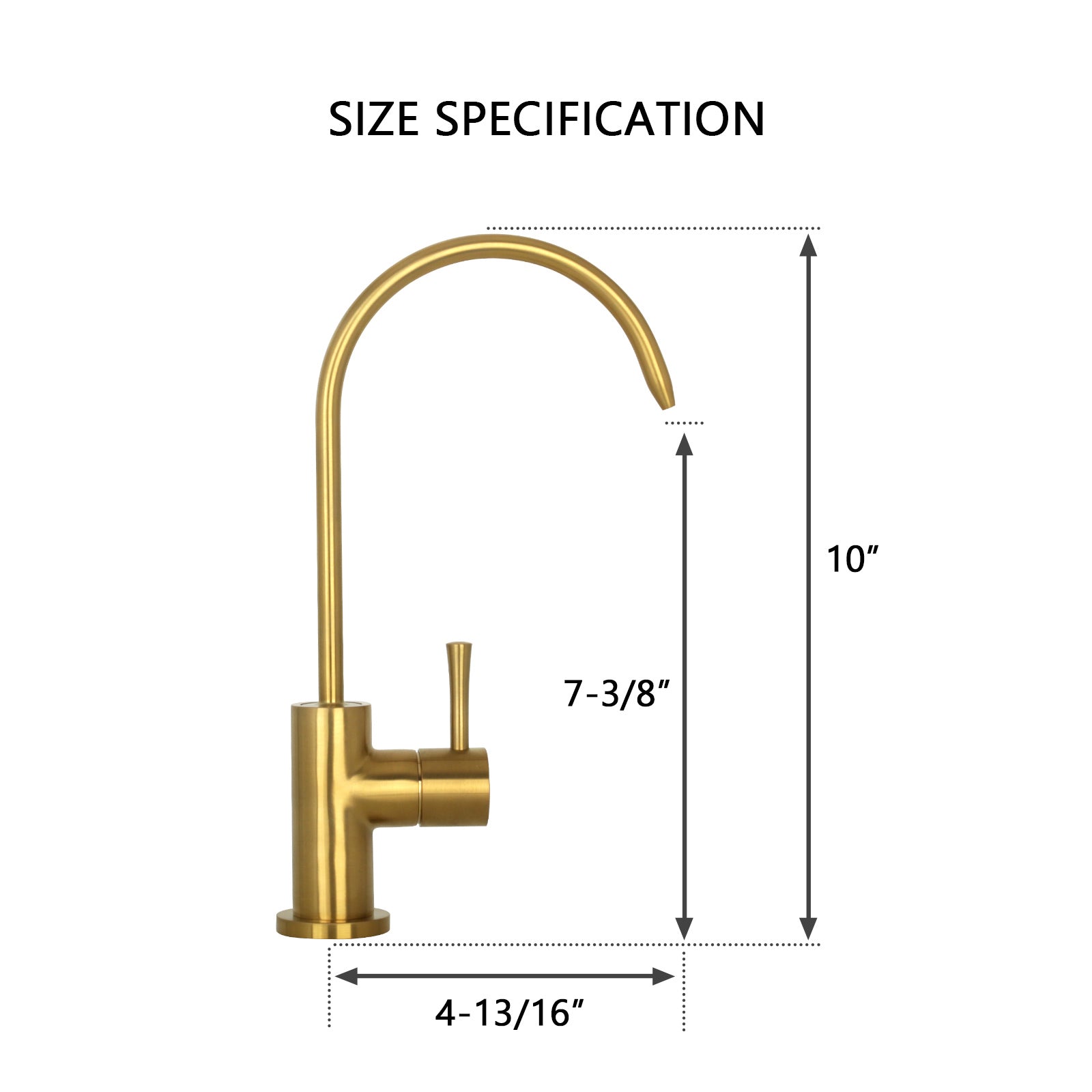 One-Handle Brushed Gold Drinking Water Filter Faucet Water Purifier Faucet - AK97703-BTG