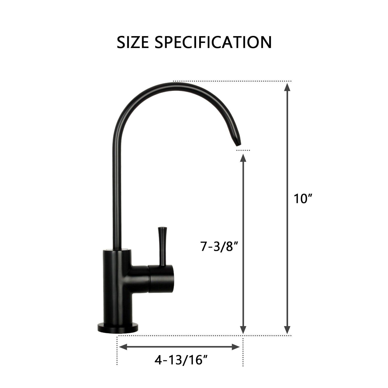 One-Handle Matte Black Drinking Water Filter Faucet Water Purifier Faucet - AK97703-MB