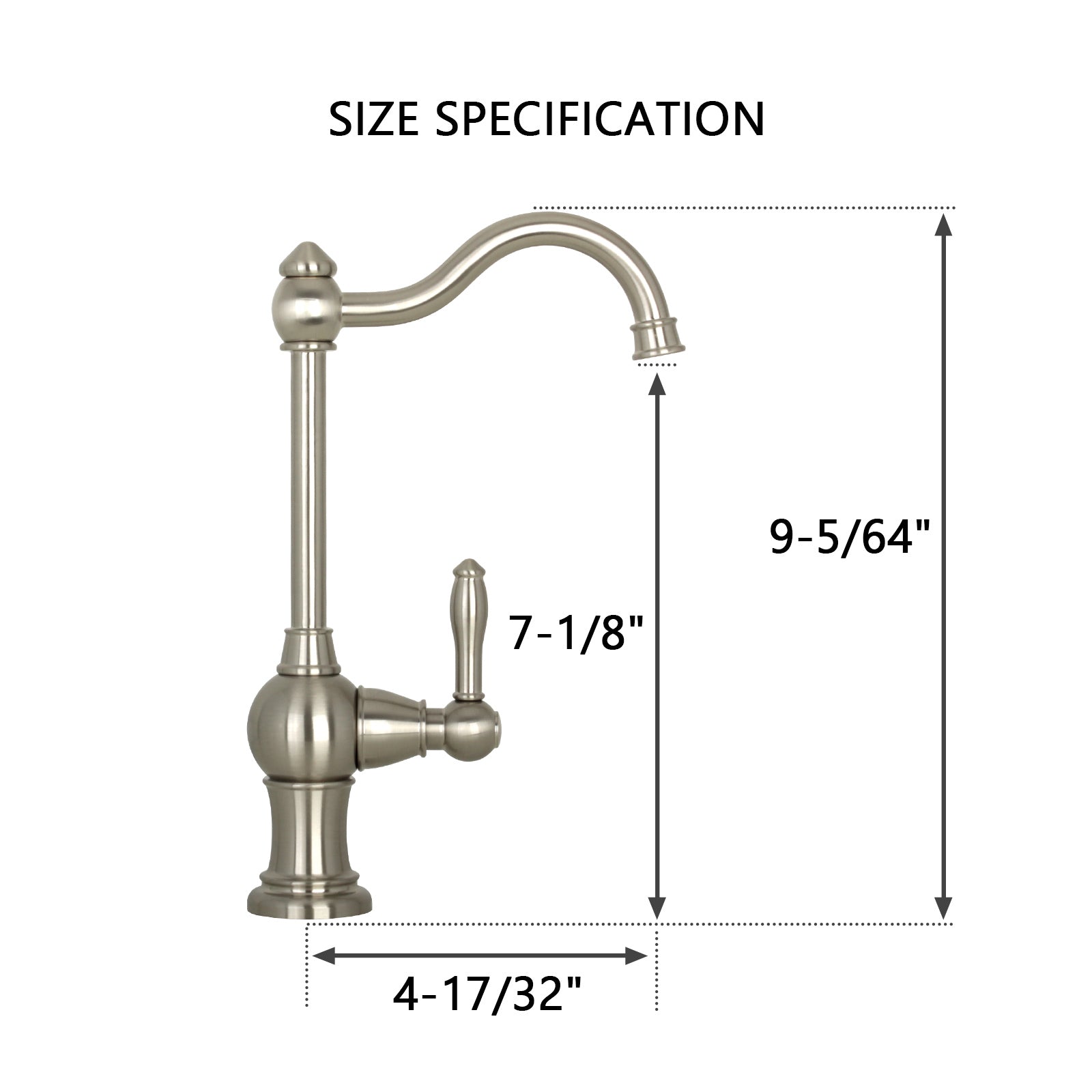 One-Handle Brushed Nickel Drinking Water Filter Faucet Water Purifier Faucet - AK97718-BN