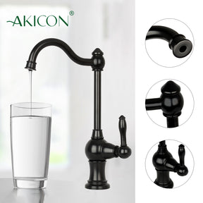 One-Handle Matte Black Drinking Water Filter Faucet Water Purifier Faucet - AK97718-MB