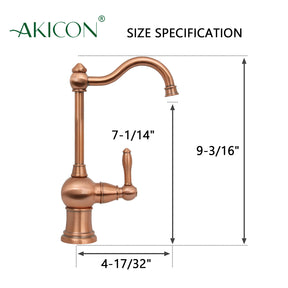 One-Handle Copper Drinking Water Filter Faucet for Instant Hot Water Tank Dispenser & Filtration System - AK97718A1-C