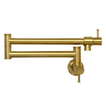 Brushed Gold Pot Filler Kitchen Faucet Wall-Mounted - AK98266-BTG