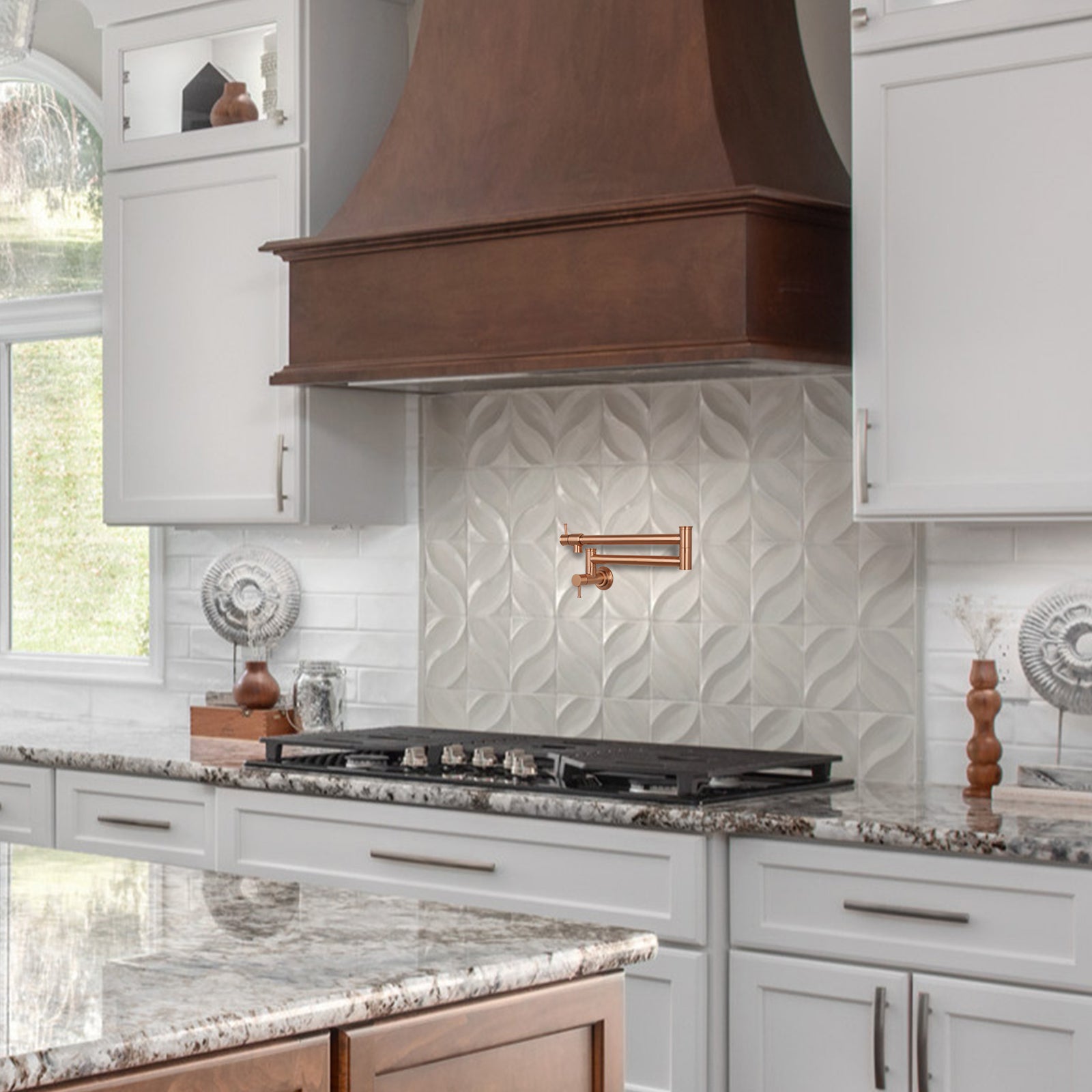 Copper Pot Filler Kitchen Faucet Wall-Mounted - AK98266-C