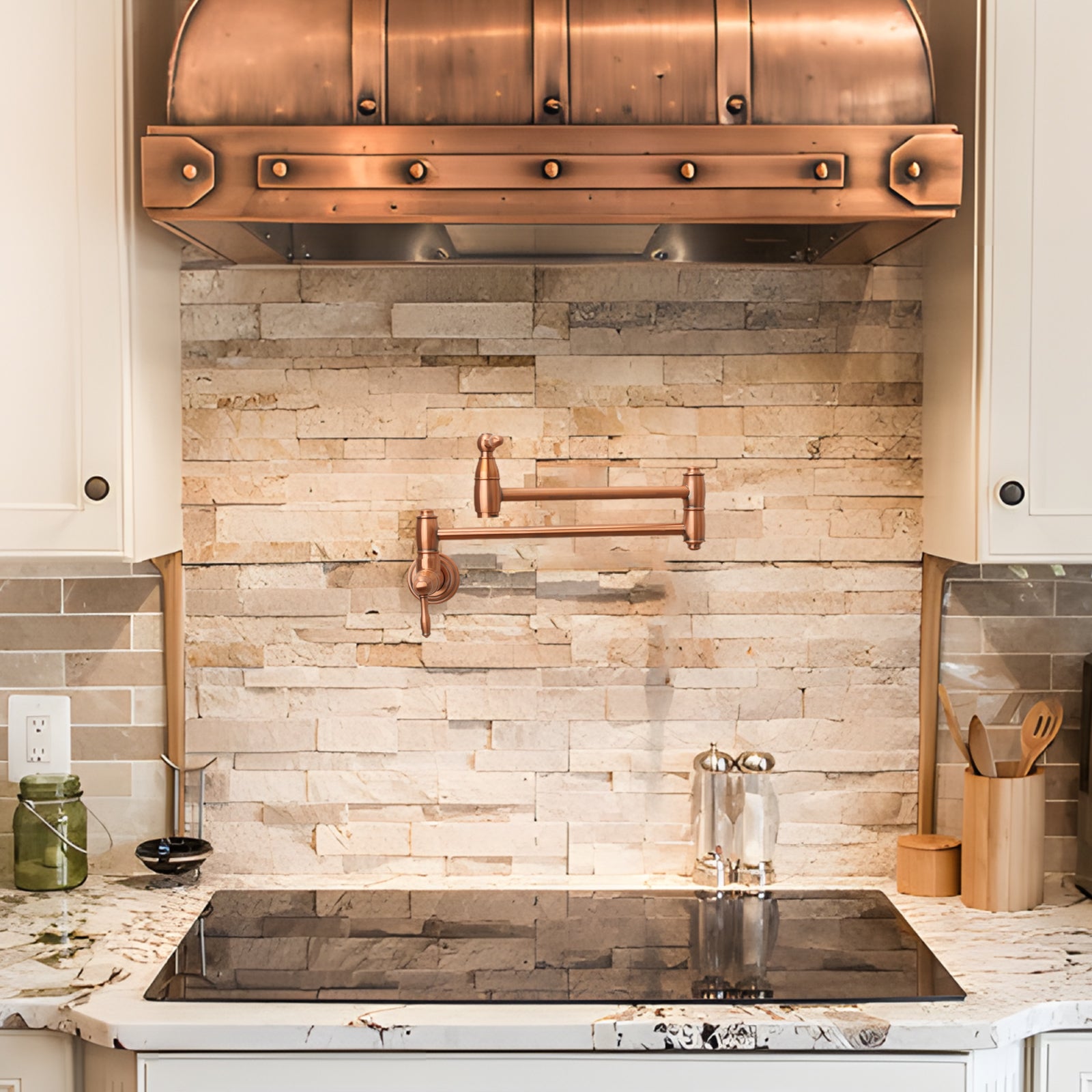Copper Pot Filler Kitchen Faucet Wall-Mounted - AK98288C