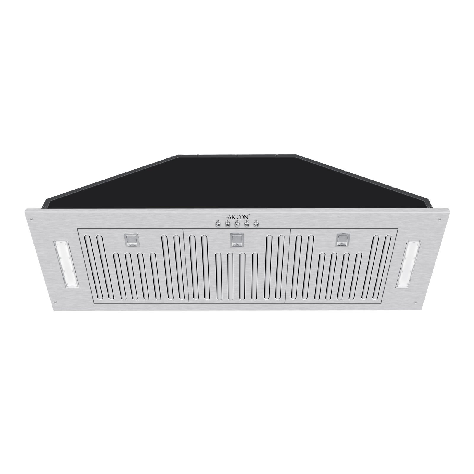 Range Hood Insert 36 Inch, 600 CFM Built-in Kitchen Hood with 3 Speeds, Ultra-Quiet Stainless Steel Ducted Vent Hood Insert with LED Lights and Dishwasher Safe Filters, Button Control Hood Vent