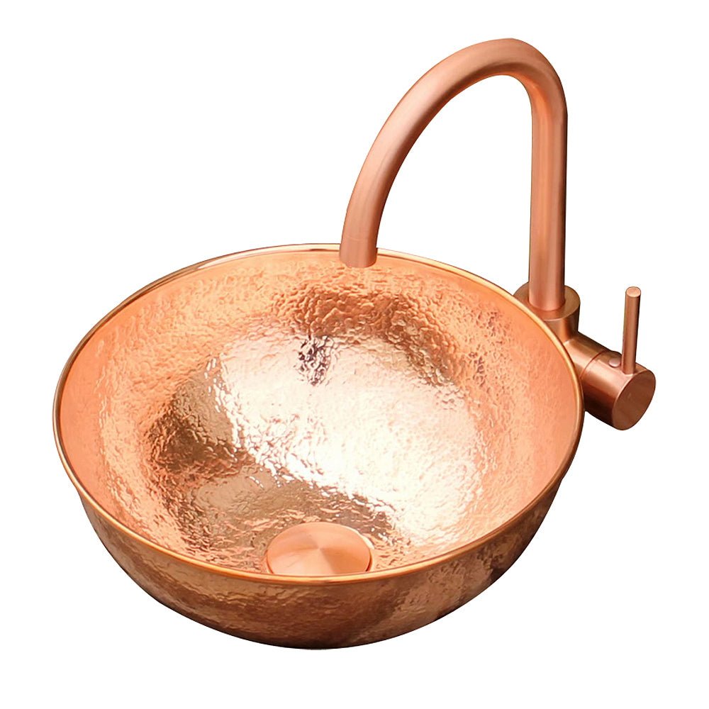 Akicon Copper Round Bathroom Sink