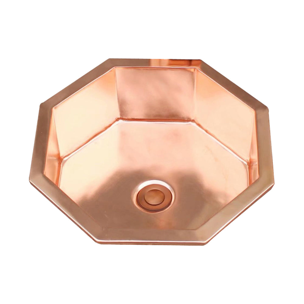 Patina finish copper sink