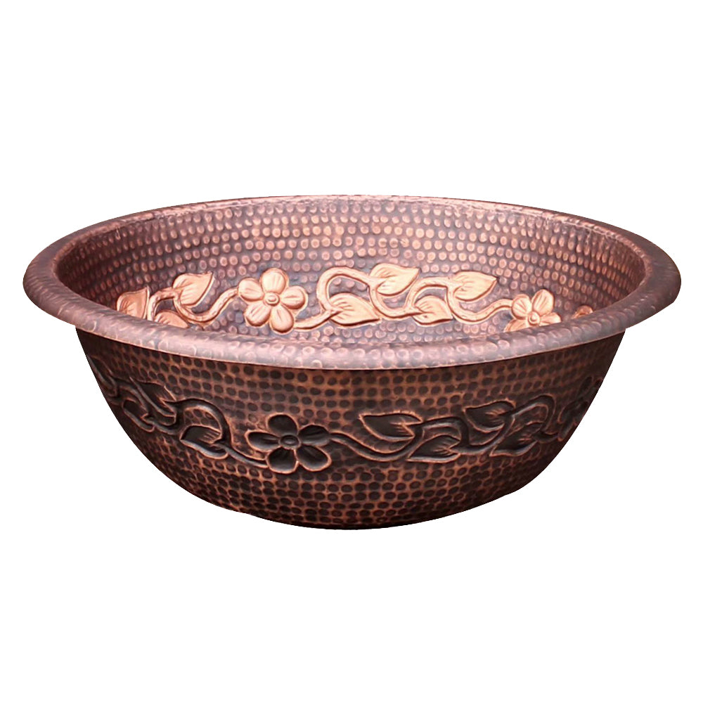 Copper bathroom sink