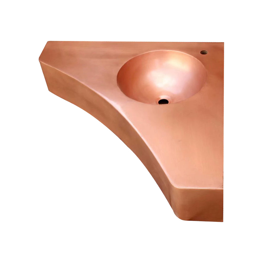 Copper corner sink