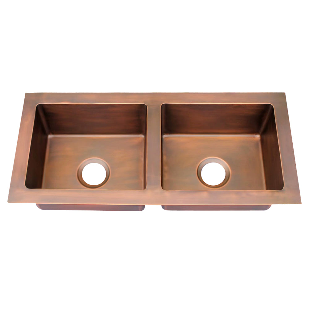 Akicon Equal Bowl Undermount Copper Kitchen Sink - AKS50049-C