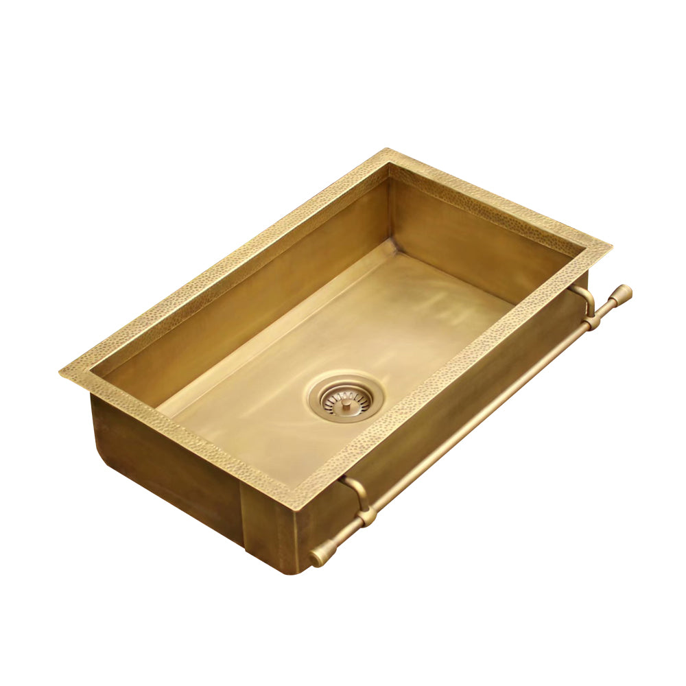 Akicon Equal Bowl Farmhouse Copper Kitchen Sink - AKS506-C