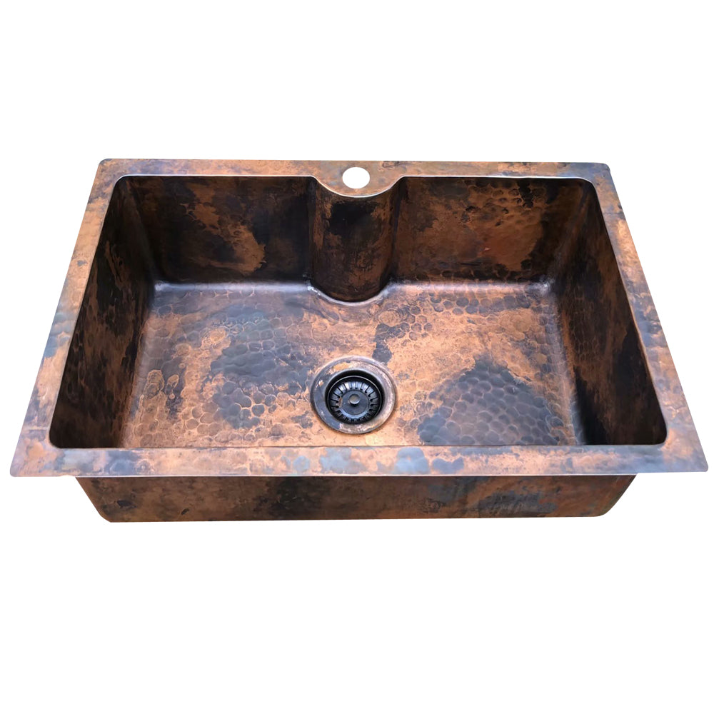 Akicon Equal Bowl Undermount Copper Kitchen Sink - AKS50007-C